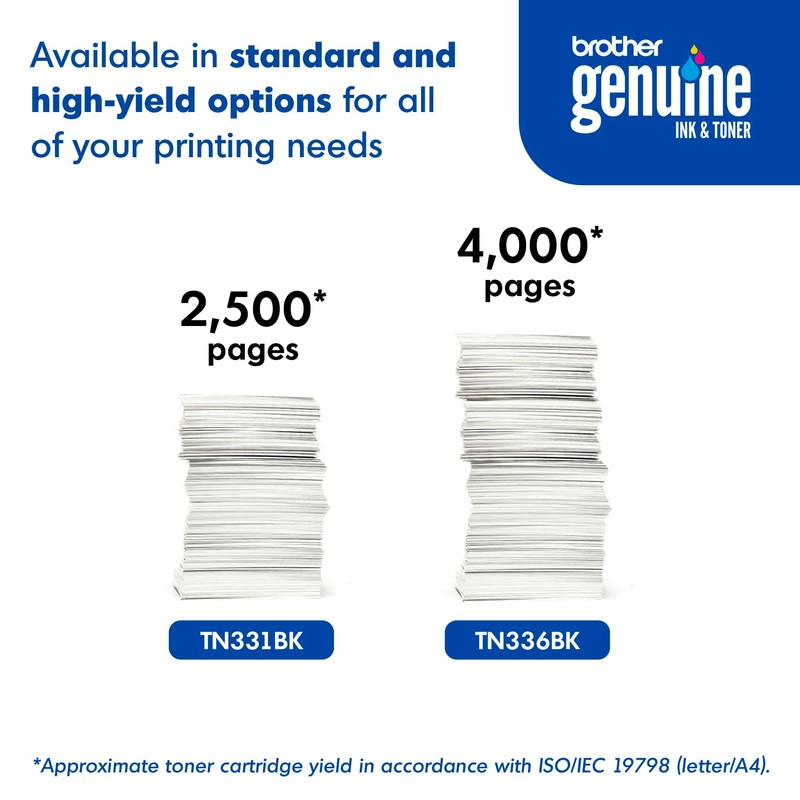 Brother Genuine TN331BK Black Toner Cartridge