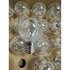 Minleon 25x Minleon 130V Prem Dimmable LED G40 E17 Lamp Transparent Sun Warm White