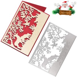 OOTSR Christmas Deer Metal Cutting Dies, DIY Craft Carbon Steel Embossing Template, Die Cuts Stencil for Embossing/Card Making/Photo Decorative/Paper Scrapbooking