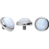 PIERCINGLINE Titanium Dermal Anchor Attachment | Disc + White Synthetic