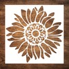 10x10 Inch Boho Sunflower Stencil for Painting on Wood, Canvas,