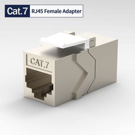 RiteAV - (CAT 7 RJ45 Inline Coupler Keystone Jack, Shielded Female to Female (Cat7/Cat6/Cat6A/Cat5/ Cat5e)