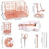 KAAKOW Rose Gold Desk Organizers and Accessories Office Supplies Set