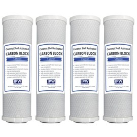 4-Pack Compatible for WaterPur CCI10CLW12 Activated Carbon Block Filter - Universal 10 inch Filter for WaterPur CCI-10-CLW12 Water Filter Housing by IPW Industries Inc.