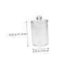 Outanaya 3pcs Transparent Round Cotton Swab Storage Box Compact Makeup