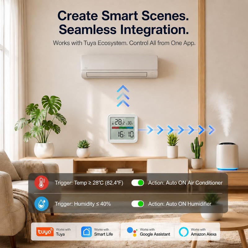 eMylo WiFi Thermometer Hygrometer, Smart Temperature Humidity Sensor with App