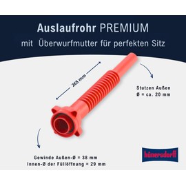 hünersdorff 819711 Outlet Pipe Premium Petrol Red
