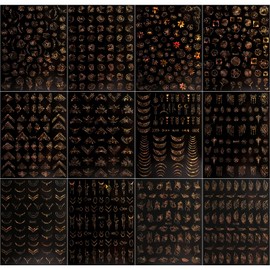 JMEOWIO 12 Sheets Spring Flower Nail Art Stickers Decals Self-Adhesive Pegatinas Uñas Summer Floral Gold Nail Supplies Nail Art Design Decoration Accessories