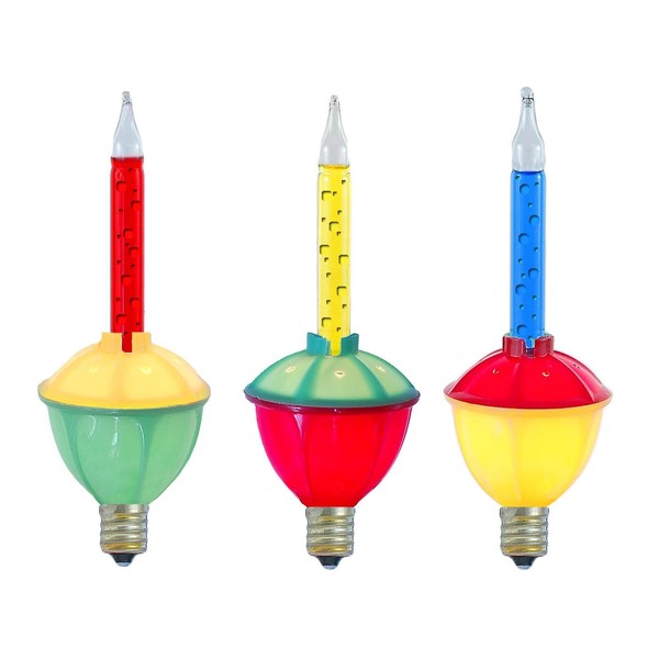 Novelty Lights Traditional Christmas Bubble Light Replacement Pack - Indoor