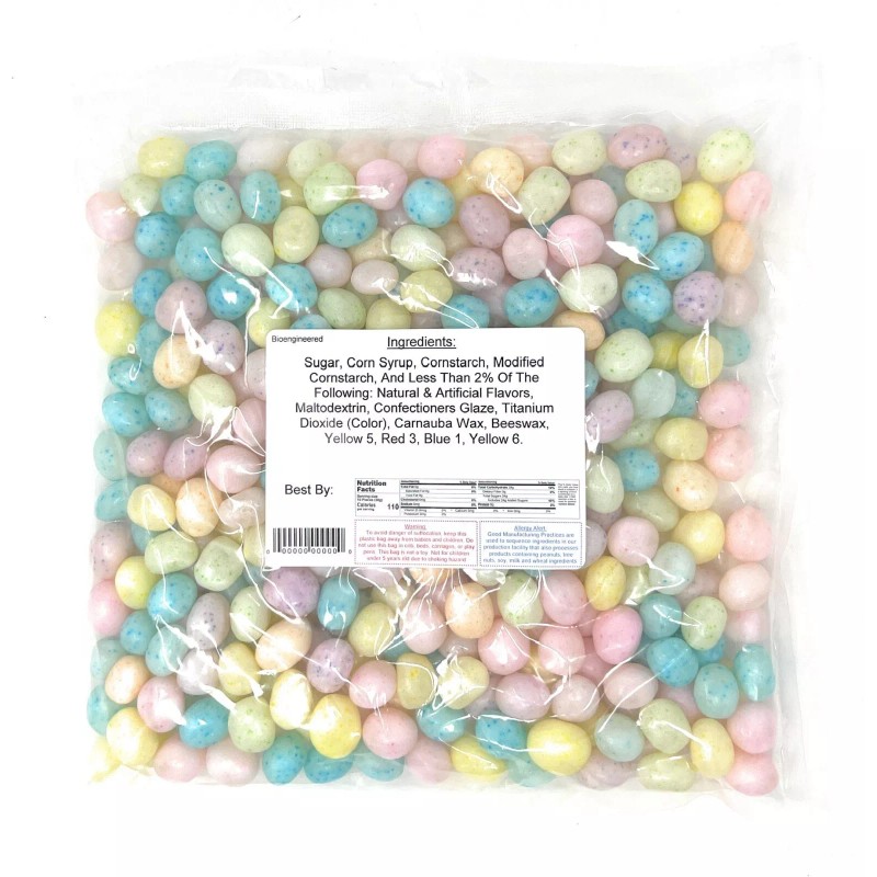 YANKEETRADERS® Speckled Birds Egg Jelly Beans, 2 Pounds, Assorted Fruit