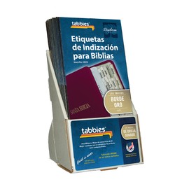 Tabbies 20 Pack with Display Gold-Edged Spanish Bible Indexing Tabs, Old & New Testament, 80 Tabs (58353)