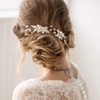 Unicra Bride Wedding Flower Hair Pins Bridal Pearl Hair Piece