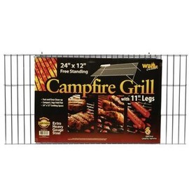 Campfire Grill Grid with Folding Legs, 12"x24"