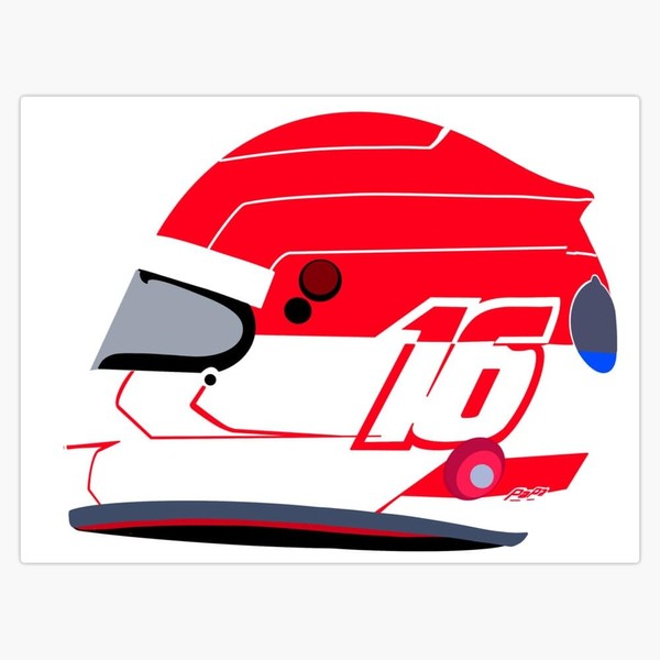 Charles Leclerc Helmet | Formula One Sticker Decal Car Window