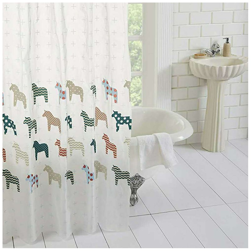 Scarlet color pony waterproof shower curtain / 스칼렛 컬러 포니