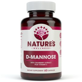 D MANNOSE with Cranberry Extract & Vitamin C - Urinary Tract UT Cleanse & Bladder Health - Protects Against Urinary Tract Infections UTI - Natural Healthy Flush & Detox Impurities | 60 Veg Capsule