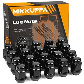 MIKKUPPA 20PCS M12x1.5 Lug Nuts - 1.38" Long, 13/16" Hex, Cone Seat, One Piece, Black Lug Nut - Replacement for 2006-2019 Ford Fusion, 2012-2018 Ford Focus, 2001-2019 Ford Escape Aftermarket Wheel