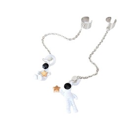 CCeCCe 4 Pair Earphone Anti-Lost Holder Clip Chain Earrings Hanging Hook Earring Strap for Airpods Earbuds Wireless in-Ear Earphones Headset (4 Styles and Needn't Ear Hole)