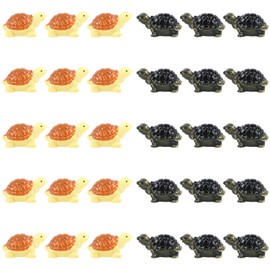 CCINEE 30Pcs Mini Turtles Miniauture Resin Turtle Statue Miniature Figurines Fairy Tortoise Accessories for Garden Landscape Aquarium Dollhouse Potted Plants Decoration