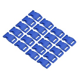 PATIKIL Plastic Buckles, 20 Pack Quick Side Release Clips for Strap, Webbing, Belt, Crafting, Backpack Repair, Sewing Projects, Blue, 11mm