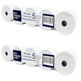 Star SP700 Kitchen Printer Paper (2 Packs of 5 Rolls each) 3" x 165' 1-Ply Bond Receipt 10 Rolls for POS Cash Register Point of Service Printer Paper Also works for M188B, TMU220