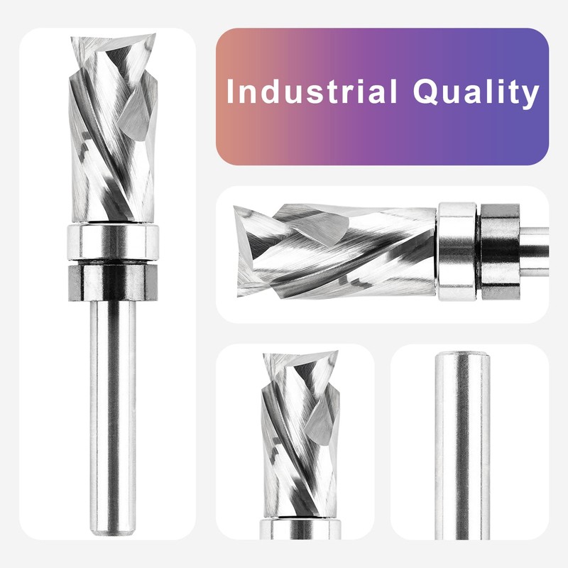 SpeTool Top Bearing Compression Flush Trim Router Bit 1/4" Shank