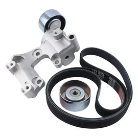 LINLINS 89374 Drive Belt Tensioner and Idler Pulley Serpentine Belt Kit, Fit for Toyota Camry Highlander Rav4 Avalon Sienna Venza, Fit for Lexus Es350 Rx350, 3.5L V6, 1662031040 36173 7PK1550