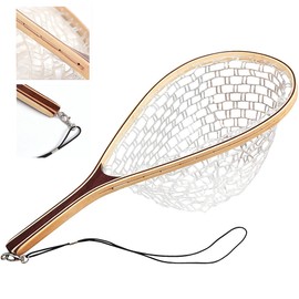 Fly Fishing Landing Net Trout Bass Nylon Mesh Catch and Release Fish Net