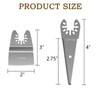 4PCS Oscillating Tool Scraper Blades to Remove for Caulk Adhesive