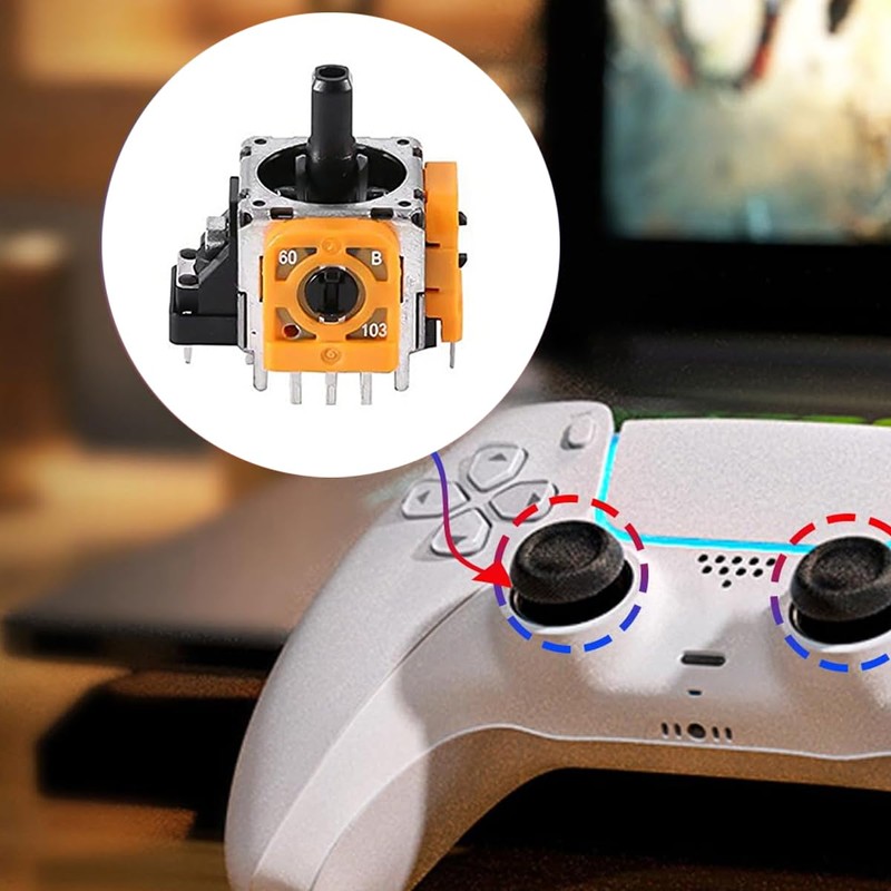 Laroal 4Pcs Ersatz Wireless Controller Analog Stick Sensor Montage Thumbstick