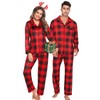 SWOMOG Matching Couple Christmas Pajamas Set Long Sleeve Festival Party