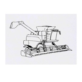 Azeeda 'Mähdrescher' Temporäres Tattoo - Hautfreundlicher & Ungiftiger Abziehbild · Wasserfest (TO00074329)