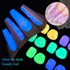 MEET ACROSS 12 Pcs Glow in the Dark Gel Nail