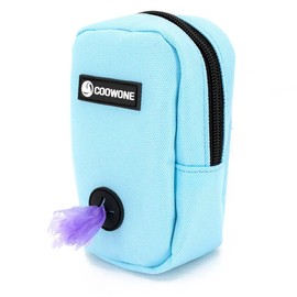 COOWONE Dog Treat Pouch for Training, Portable Dog Walking Bag Built in Poop Bag Dispenser, Pocket Sized Pet Treats Pouches, Doggie Puppy Snack Rewards Bag,Dog Treat Carrier Holder with Clip (Blue)