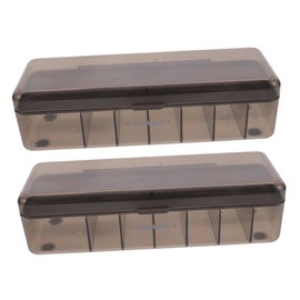 Alipis 2Pcs Cable Management Box with Lid Multi Electronics Organizer for Chargers Cords and Accessories Plastic Cord Organizer Case for Home and Office Use