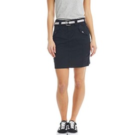 Suko jeans Womens Mid Rise Stretch Poplin Cargo Skirt with Belt 57050 Black 4