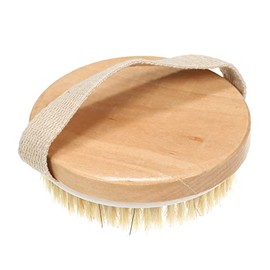 Cepillo Corporal Cerdas Naturales Cepillado Seco Exfoliación Profunda Drenaje Linfático Masaje Estimulante Tamaño 110x110x35 Color