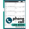 Phone Call Log Book Wide Ruled Spacing: Telephone Message Record