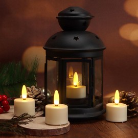 FREEPOWER Rechargeable Flameless Tea Lights Candles Flickering with Remote Timer, Black Wick Battery Operate LED Tealights for Home Decor, Party and Holiday Decoration, 12PCS USB Rechargeable