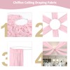 Wedding Canopy Ceiling Drapes 6 Panels 5ftx15ft Pink Draping Fabric