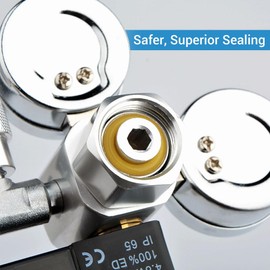 SagaSave Aquarium CO2 Regulator, Dual Check Valve Fish Tank CO2 Pressure Regulator with Bubble Counter for Aquarium Aquarium Water Plant (G5/8)