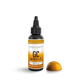 Pastry Chef's Boutique Renaissance Collection Premium Colored Cocoa Butter Coloring for Chocolate - 1.7 oz (Gold Coast, 1.7 Oz.)