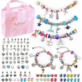 Kit para Hacer Pulseras, 91 PCS Kit Artesanía DIY Pulsera de Serpiente Creación Regalos Manualidades, Regalo para Año Nuevo, Cumpleaños, Navidad