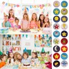 Hybsk Reward Stickers, 25mm Round, Alien Stars, 180 Sheets, Cute,