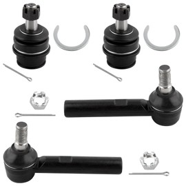 BOXI (Set of 4) Front Lower Ball Joints + Outer Tie Rods fit for Toyota Tacoma 2005-2019 / 4WD or PreRunner 2WD / Replaces K80827 ES80895