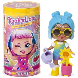 KOOKYLOOS Kolekcjonerska Lalka niespodzianka z modnymi dodatkami, bucikami, ubrankiem i zabawkami oraz z 3 zabawnymi minkami, colourful, PKL1D212IN00, Kookyloos muñeca sorpresa