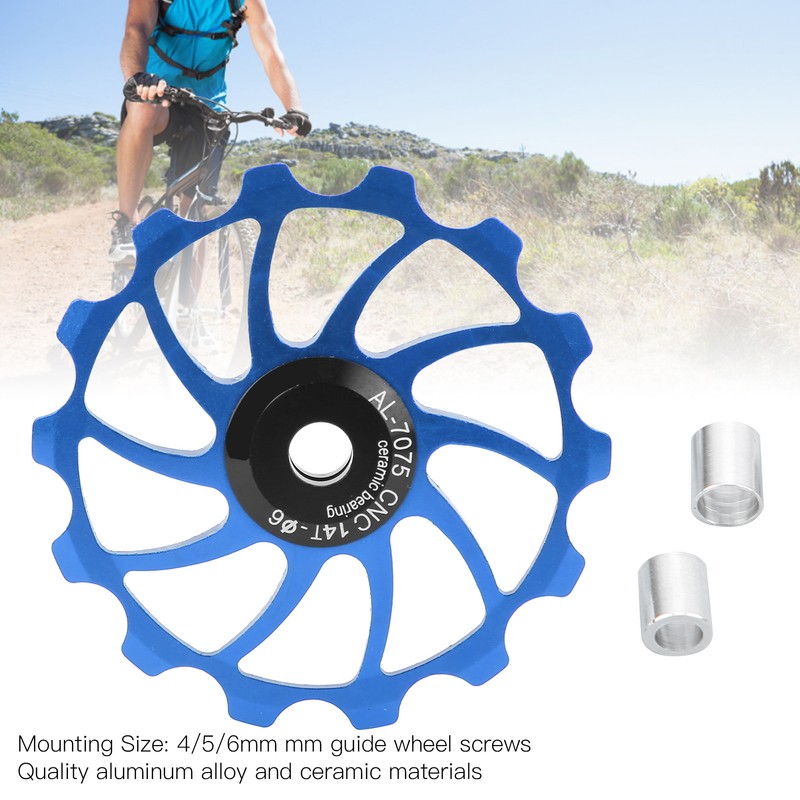 Cycling Bicycle Rear Pulley Bike Guide Roller Pulley Parts 14T