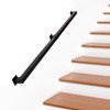 CHONGNI 7FT Stair Railing Indoor, Matte Black Square Tube Handrail,