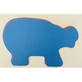 8” x 10” Hippo Assorted Color Super Cut-Outs, 15 Cut-Outs in a Pack for Animals, Zoo Animals, Crafts, Decorations, Kids’ School Craft Projects