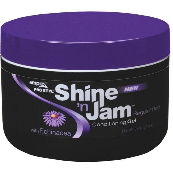 Ampro Shine 'n Jam Conditioning Gel, Regular Hold, 8 oz (Pack of 12)
